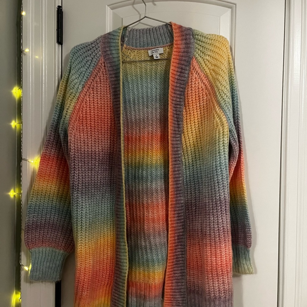Crown & Ivy Colorful Cardigan Sweater